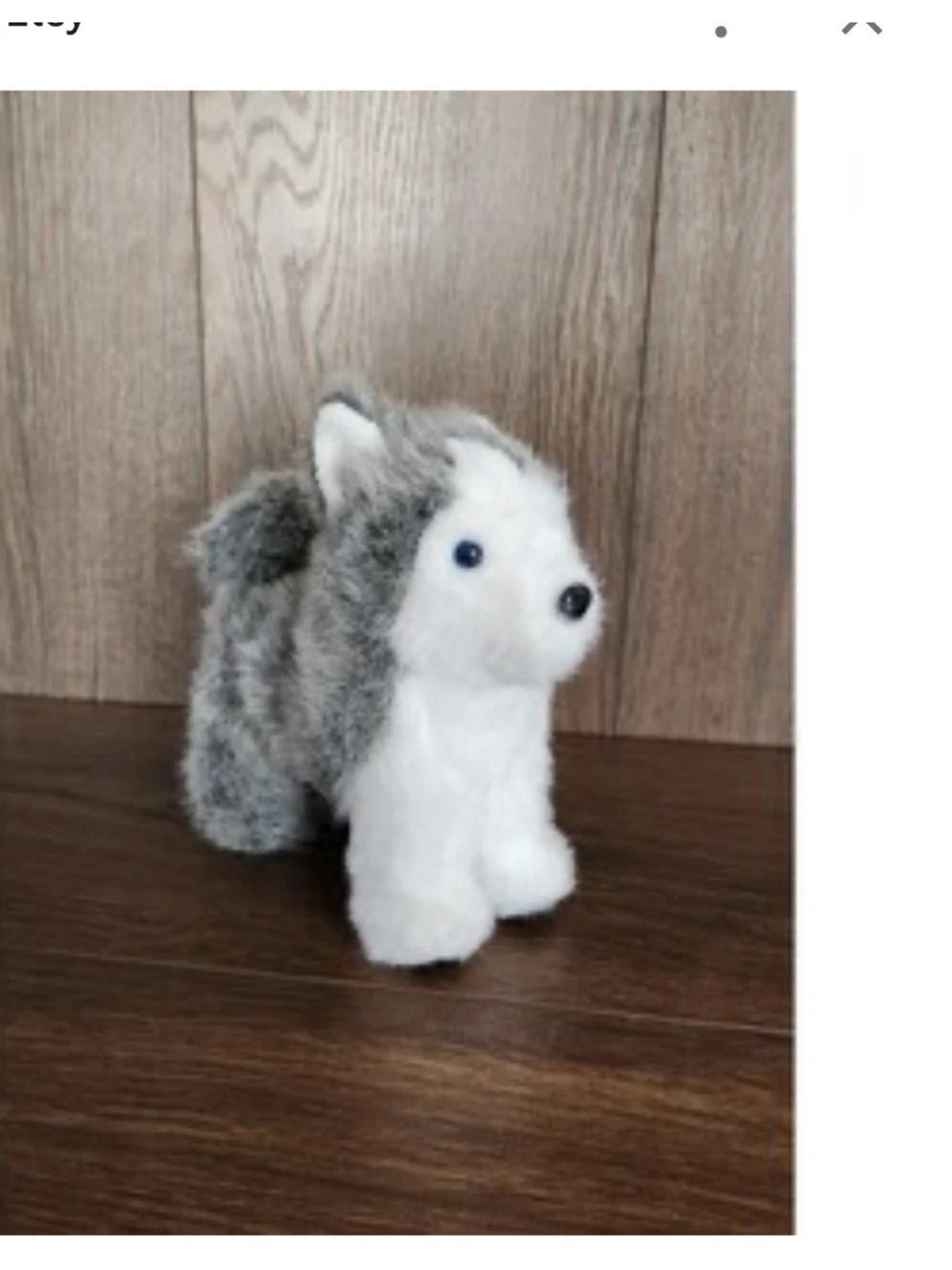 American girl Grey & White Plush Husky Stuffed Animal